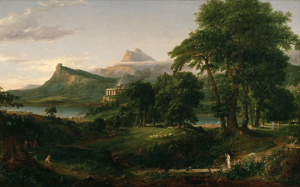 The Arcadian State from The Course of Empire by Thomas Cole